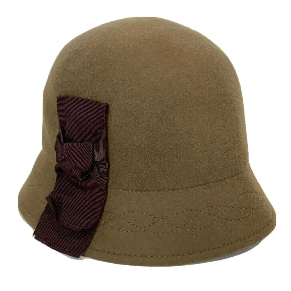 Albertus Swanepoel Vintage-style Women’s Hat 100% Wool Cloche Bucket Retro OS